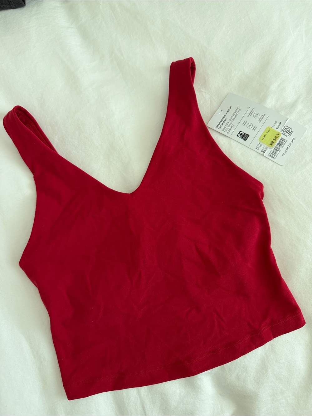 Athleta Crimson V-Neck Crop Tank